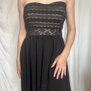 Black Dress with Lace Details